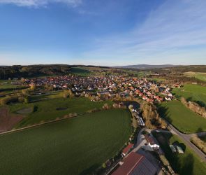 Blick von Südosten (Standort der Sternwarte) Richtung Dieterskirchen