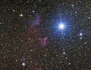 Nebel IC 59 und der Stern γ Cassiopeiae