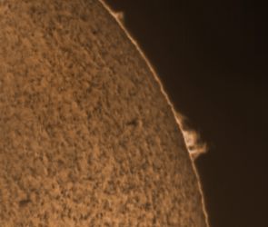 Sonnenprotuberanzen im Detail